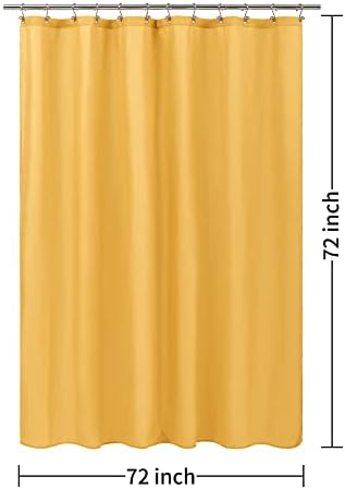 ALYVIA SPRING Waterproof Fabric Shower Curtain or Liner Yellow, 72x72