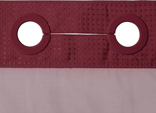 River Dream Waffle No Hook Shower Curtain with Liner,Red Rio,71x74