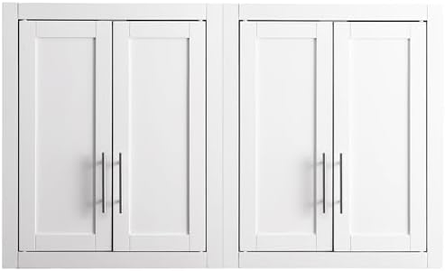 Crosley Furniture Savannah 2-Piece Wall Storage Cabinet Set