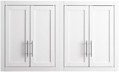 Crosley Furniture Savannah 2-Piece Wall Storage Cabinet Set