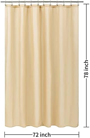 ALYVIA SPRING 72x78 Long Waterproof Fabric Shower Curtain or Liner Khaki