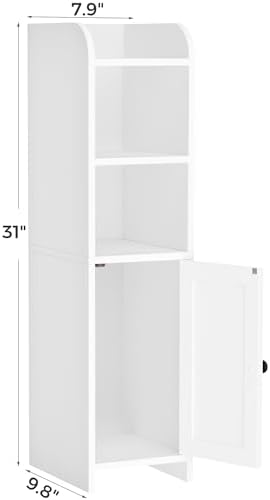 Homhedy Small Bathroom Storage Cabinet, Narrow Toilet Paper Cabinet