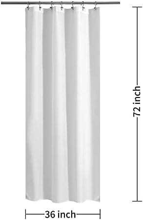 ALYVIA SPRING Stall Waterproof Fabric Shower Curtain or Liner White, 36x72