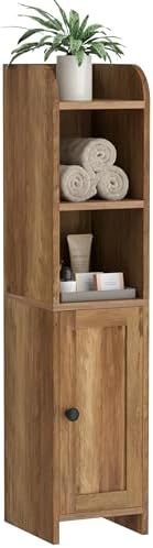 Homhedy Small Bathroom Storage Cabinet, Narrow Toilet Paper Cabinet