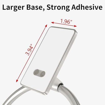 STWWO Hand Towel Holder for Bathroom, Brushed Nickel Towel Ring Adhesive