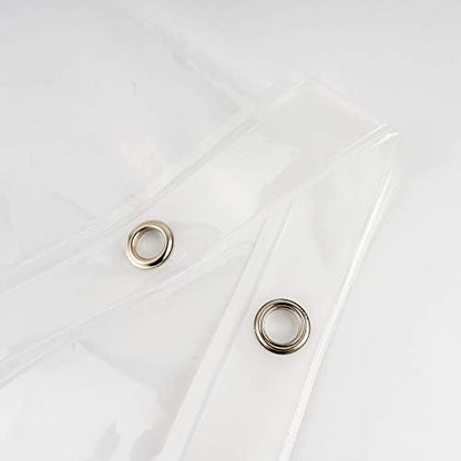 EurCross 72 x 96 inch Extra Long Clear Shower Curtain Liner with 5 Magnets, 9G PVC Free Thick EVA Shower Liner, Heavy Duty Weighted Clear Shower Curtain for Bathroom 96 inch Length