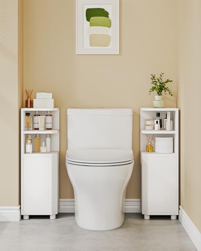 Hzuaneri Corner Cabinet, Small Bathroom Corner Cabinet with Doors