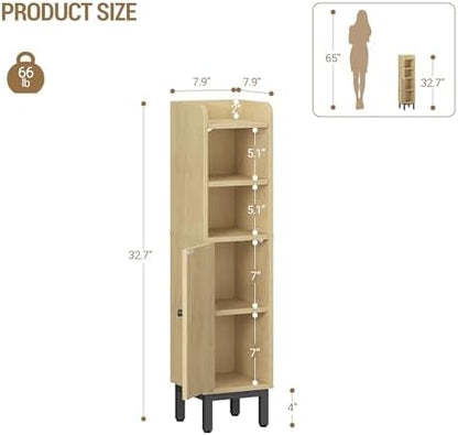 Hzuaneri Bathroom Storage Cabinet, Small Corner Floor Cabinet