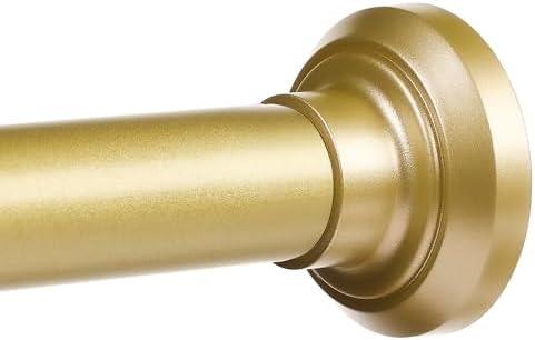 ENJOYBASICS 1" Gold Shower Curtain Rod, 30-88" Adjustable, Secure Tension