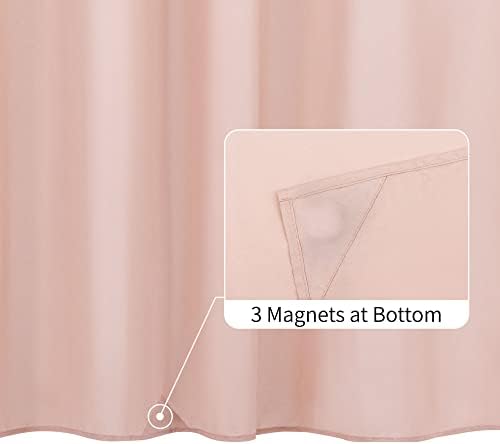 ALYVIA SPRING Waterproof Fabric Shower Curtain or Liner Blush Pink, 72x72