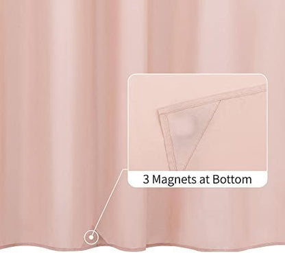 ALYVIA SPRING Waterproof Fabric Shower Curtain or Liner Blush Pink, 72x72