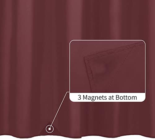 ALYVIA SPRING Waterproof Fabric Shower Curtain or Liner Burgundy Red, 72x72