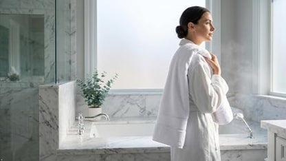 6 Piece 100% Cotton Bath Towel Set - 2 Bath - 2 Hand - 2 Face, White