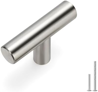 homdiy 200Pack Cabinet Knobs - Brushed Nickel Drawer & Door Knobs - 2in Modern Hardware for Kitchen & Dresser Drawers