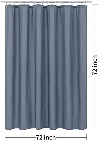 ALYVIA SPRING Waterproof Fabric Shower Curtain or Liner Stone Blue, 72x72