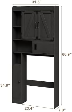 ChooChoo Over The Toilet Storage Cabinet with Adjustable Shelves