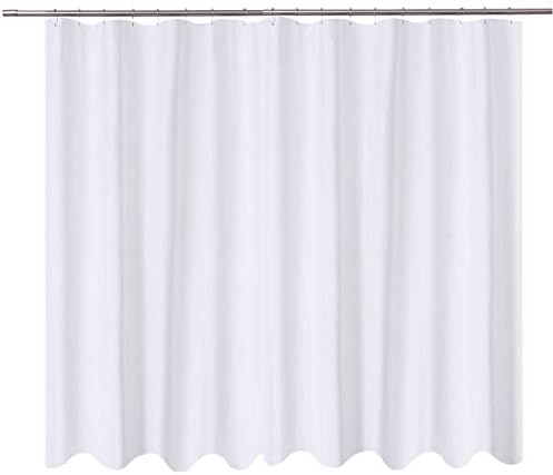 N&Y HOME Extra Wide Shower Curtain Liner Fabric 108 x 72 inches, White