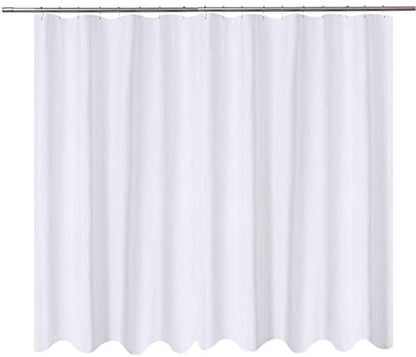 N&Y HOME Extra Wide Shower Curtain Liner Fabric 108 x 72 inches, White