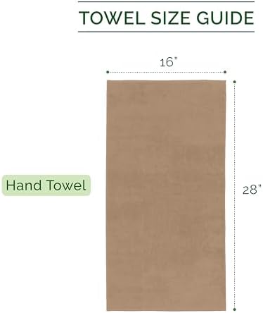Elegant Comfort Luxury 100% Turkish Cotton Corduroy Ribbed 4 Pack Hand Towel Set 16 x 28 Inch - Absorbent, Super Soft, Quick Dry, Premium Towels for Bathroom, Gym, Spa and Hotel Use, Taupe