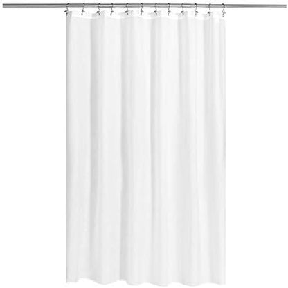 N&Y HOME Fabric Shower Curtain or Liner with Magnets, White
