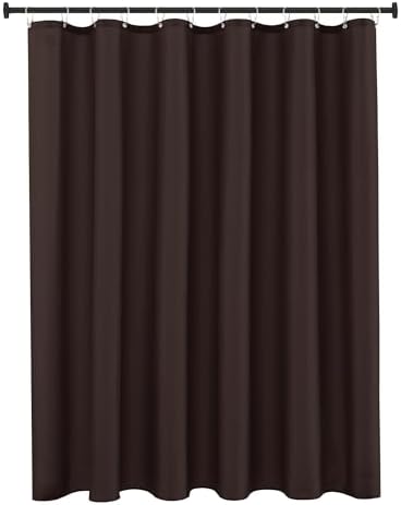 Fabric Shower Curtain Liner 72"W x 84"L-Brown Extra Long Shower Liners