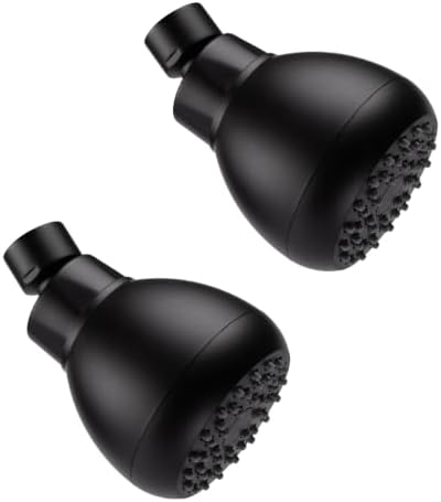 AISOSO Fixed Shower Head High Pressure 2PCS 3 Inch Showerhead Matte Black