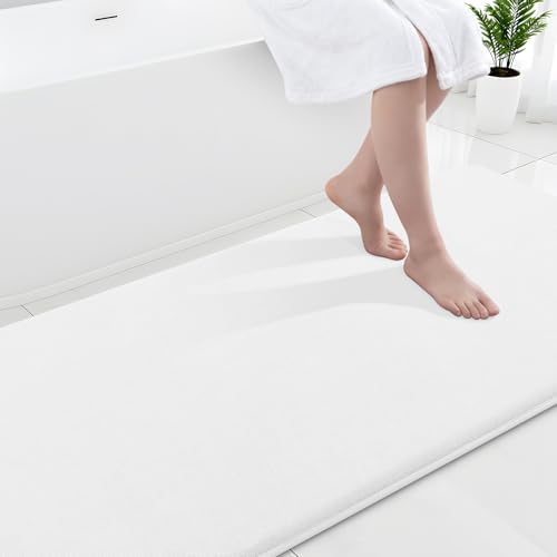 Smiry Memory Foam Bath Mat 59x24, Extra Soft and Absorbent Bathroom Rugs