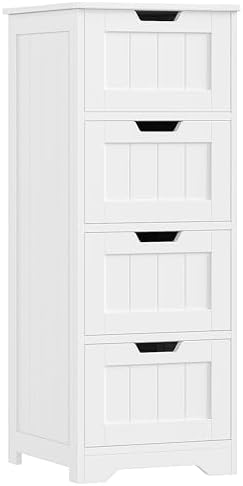 FOTOSOK Bathroom Storage Cabinet with 4 Drawers, Small Bathroom Cabinet