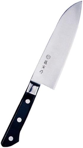 Fujitora Santoku, 6.7 inches (170 mm), Made in Japan, Cobalt Alloy Steel, Double Edged, Versatile Knife, For Meat, Fish, Vegetables, DP Cobalt Alloy Steel Insert, With Ferrule FU-503