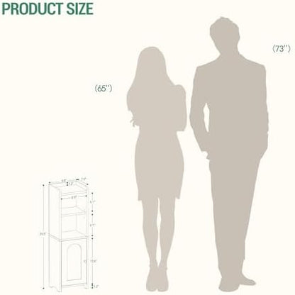 Hzuaneri Bathroom Storage Cabinet, Narrow Toilet Paper Cabinets with Doors