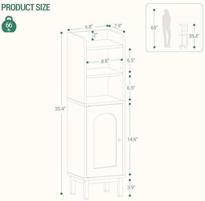 Hzuaneri Bathroom Storage Cabinet, Small Corner Floor Cabinet