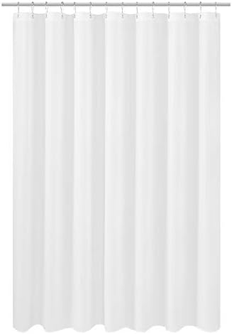 N&Y HOME Fabric Shower Curtain Liner Wide and Long 78 x 78 inches, White