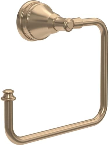 Delta Mylan (1-Pack) Hand Towel Holder Champagne Bronze Towel Racks for Bathroom Wall Square Towel Ring Holder for Bath Towel Hanger for Kitchen, Bathroom Accessories MYN46-CZ