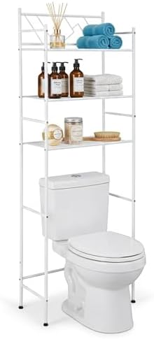 Home Zone Living Over-the-Toilet Bathroom Storage Cabinet Organizer