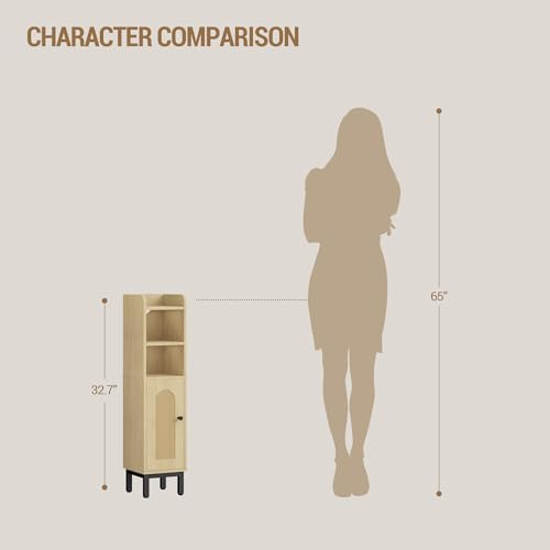 Hzuaneri Bathroom Storage Cabinet, Small Corner Floor Cabinet