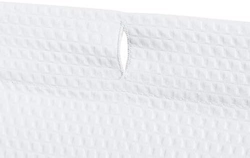 Amazon Basics Lightweight Super Soft Easy Care Microfiber Waffle Texture Shower Curtain , 72" x 72", White