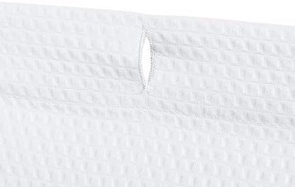 Amazon Basics Lightweight Super Soft Easy Care Microfiber Waffle Texture Shower Curtain , 72" x 72", White
