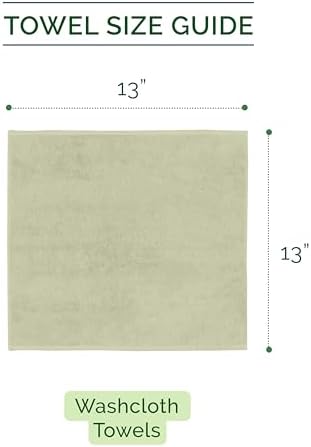 Elegant Comfort 100% Turkish Cotton Corduroy Ribbed Luxury Washcloths 6 Pack Soft 13 x 13 Inch - Higly Absorbent, Durable, Quick Dry, Spa Premium Hotel Quality for Bathroom or Travel, Mint Green