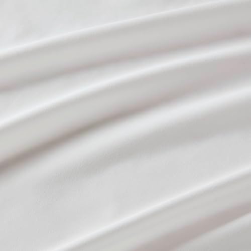 Madison Park Grace Ruffle Shower Curtain for Bathroom, 72"x 72", White