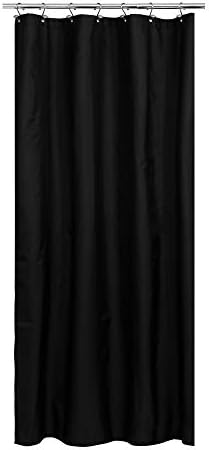 N&Y HOME Fabric Shower Stall Curtain or Liner 36 x 72 Inches, Black