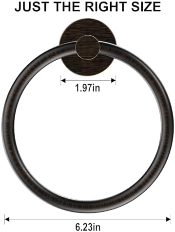 SetSail Towel Holder for Bathroom Wall Oil Rubbed Bronze Towel Ring,2 Packs
