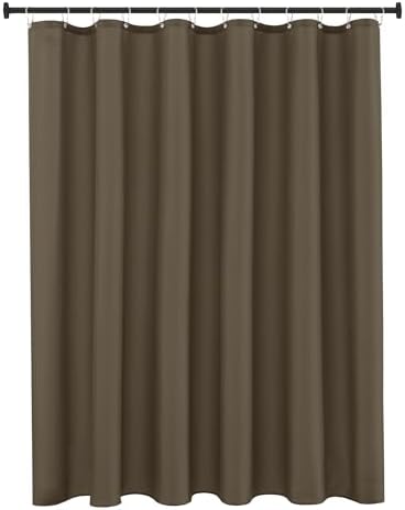 Fabric Shower Curtain Liner 72x72 Inch-Taupe Standard Size Shower Liners