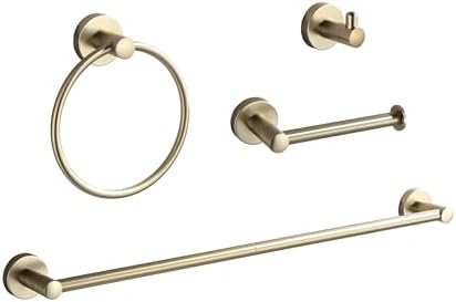 BGL Bathroom Accessory Set Brushed Gold 4 Pieces Towel Rack Set