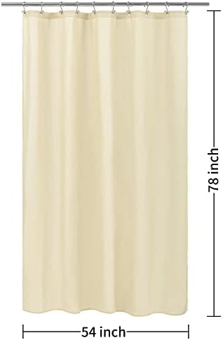 ALYVIA SPRING 54x78 Stall Waterproof Fabric Shower Curtain or Liner Cream