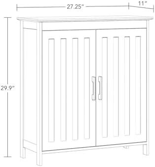 RiverRidge Monroe Two-Door Bathroom Floor Storage Cabinet - White