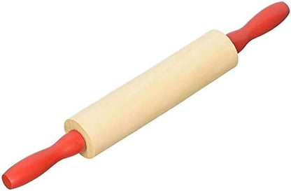 Mini Rolling 7.5 Inch Rolling Pin for Play Dough - Wood Kids Rolling Pin For Little Bakers, With Red Handles Arts and Crafts Clay Roller, 7.5" (96-Pack)