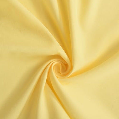 Homechoice Decor Bright Yellow Shower Curtain with 12 Buttonholes