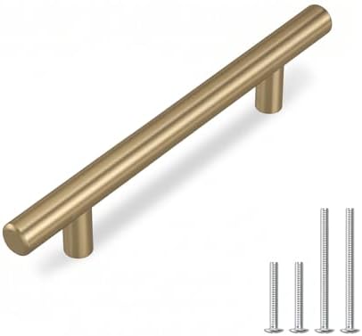 homdiy 25Pack 3.75in Cabinet Handles Champagne Bronze Kitchen Cabinet Pulls Drawer Pulls for Dresser Drawers