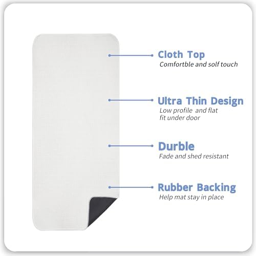 Bosap Bath Mat,Ultra Thin Bathroom Runner Rugs,Large Bath Mats for Bathroom,Quick Dry,Non-Slip,Machine Washable,Low Pile,Bath Rug,Shower Outside,Sink,Home Decor Accessories.Cream,3'x6'(36x72inch)