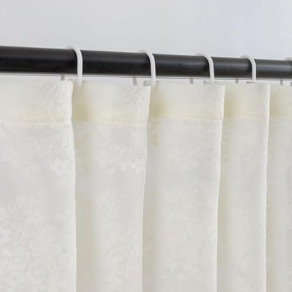 TUDECO Ivory Lace Stall Shower Curtains for Narrow Bathroom, 36''W x 72''L